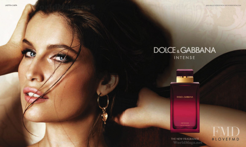 Laetitia Casta featured in  the Dolce & Gabbana Fragrance Intense advertisement for Autumn/Winter 2016