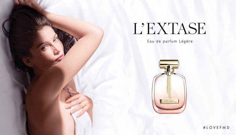 Laetitia Casta featured in  the Nina Ricci L\'Extase Caresse De Roses  advertisement for Spring/Summer 2016
