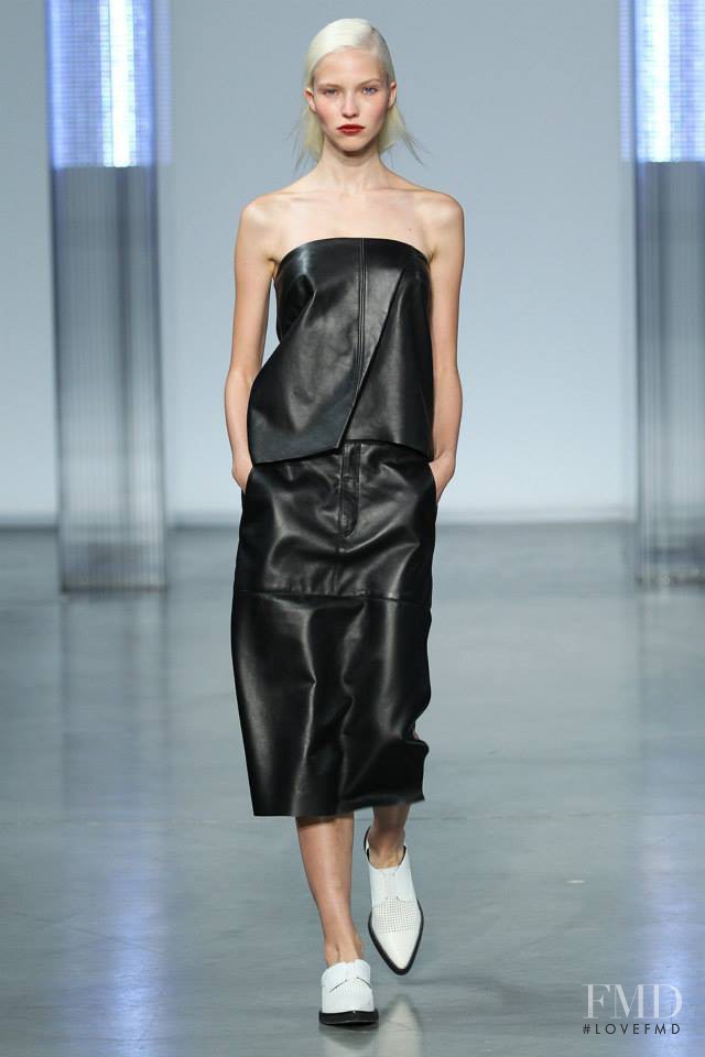 Sasha Luss featured in  the Helmut Lang fashion show for Spring/Summer 2014