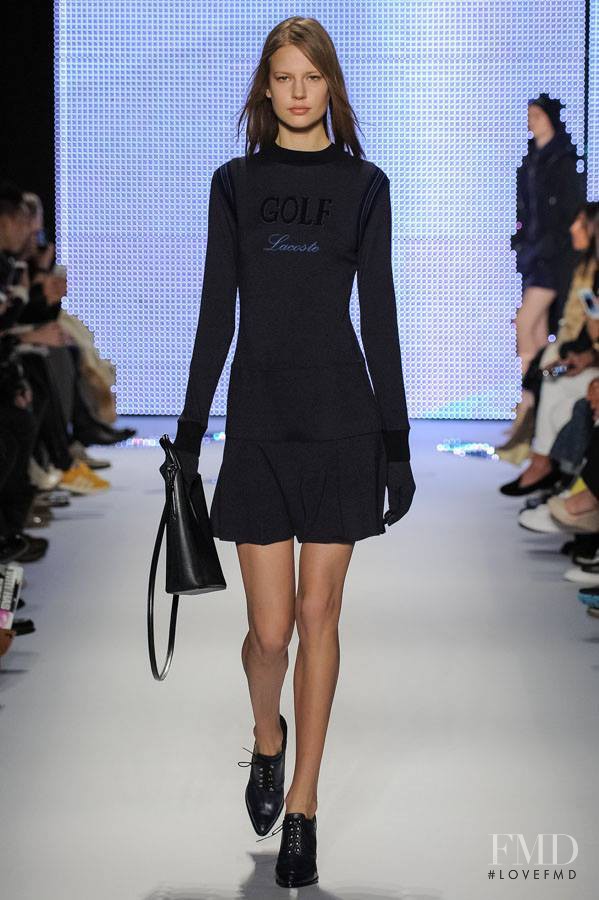 Elisabeth Erm featured in  the Lacoste fashion show for Autumn/Winter 2014