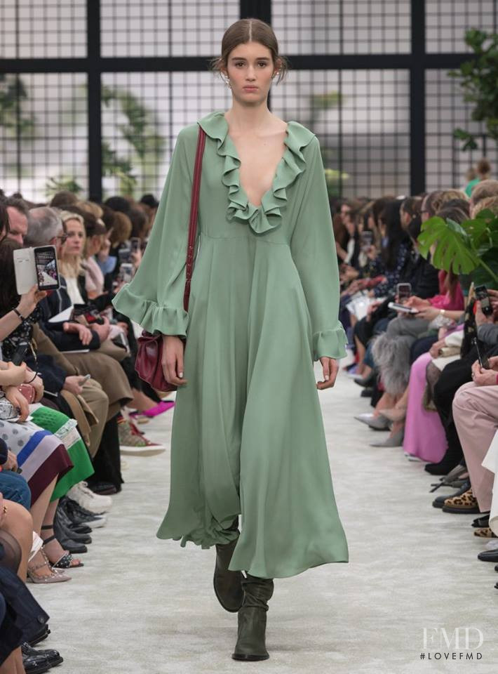 Nina Fresneau featured in  the Valentino fashion show for Autumn/Winter 2018