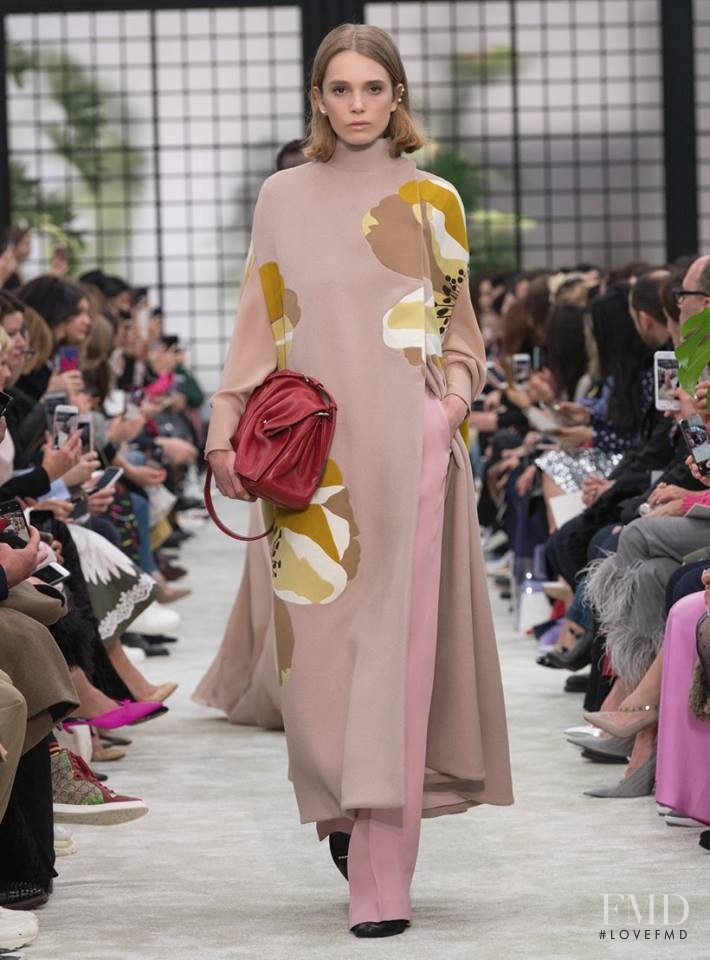 Julie Trichot featured in  the Valentino fashion show for Autumn/Winter 2018