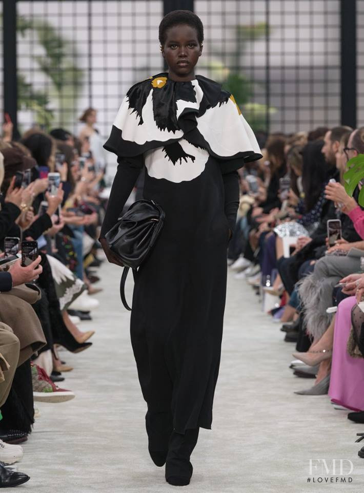 Adut Akech Bior featured in  the Valentino fashion show for Autumn/Winter 2018
