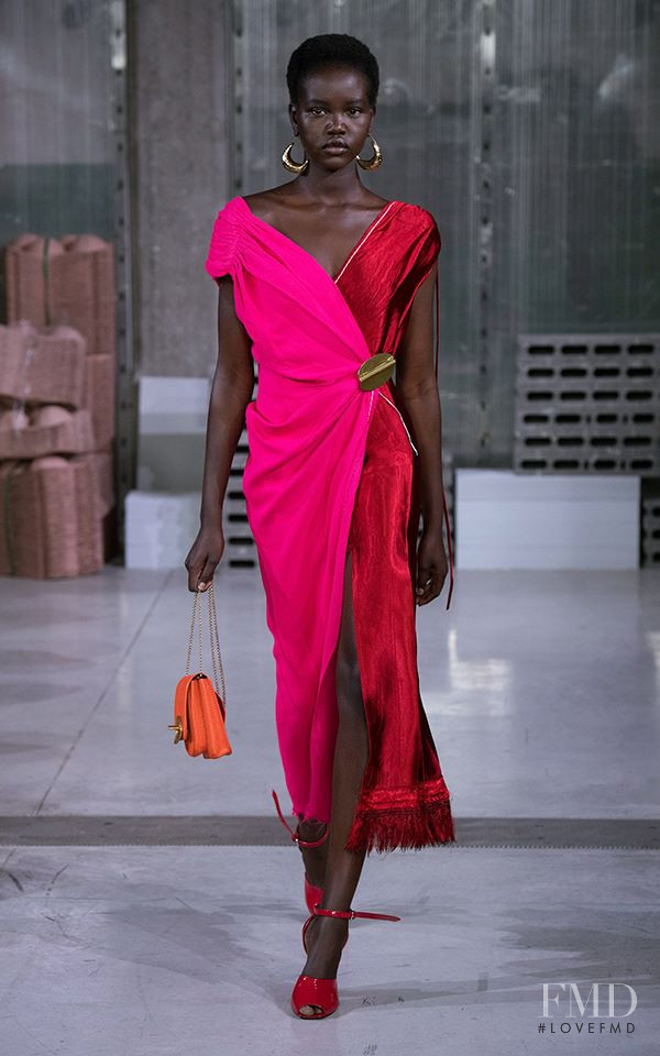 Adut Akech Bior featured in  the Marni fashion show for Autumn/Winter 2018