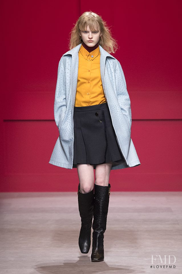Hannah Motler featured in  the Salvatore Ferragamo fashion show for Autumn/Winter 2018