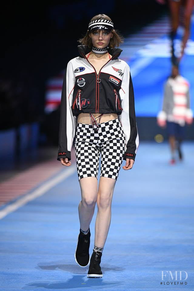 Fran Summers featured in  the Tommy Hilfiger fashion show for Autumn/Winter 2018