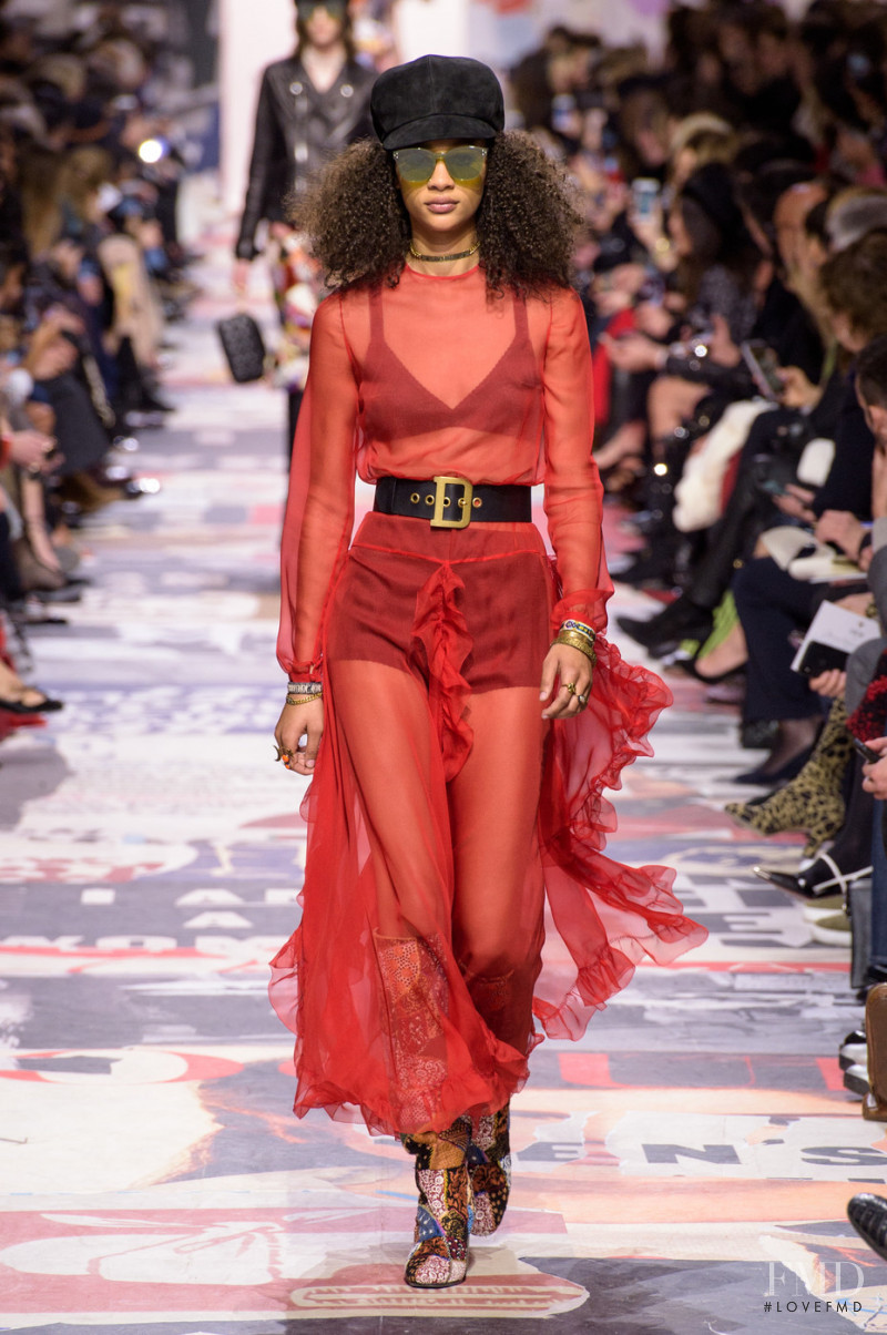 Selena Forrest featured in  the Christian Dior fashion show for Autumn/Winter 2018