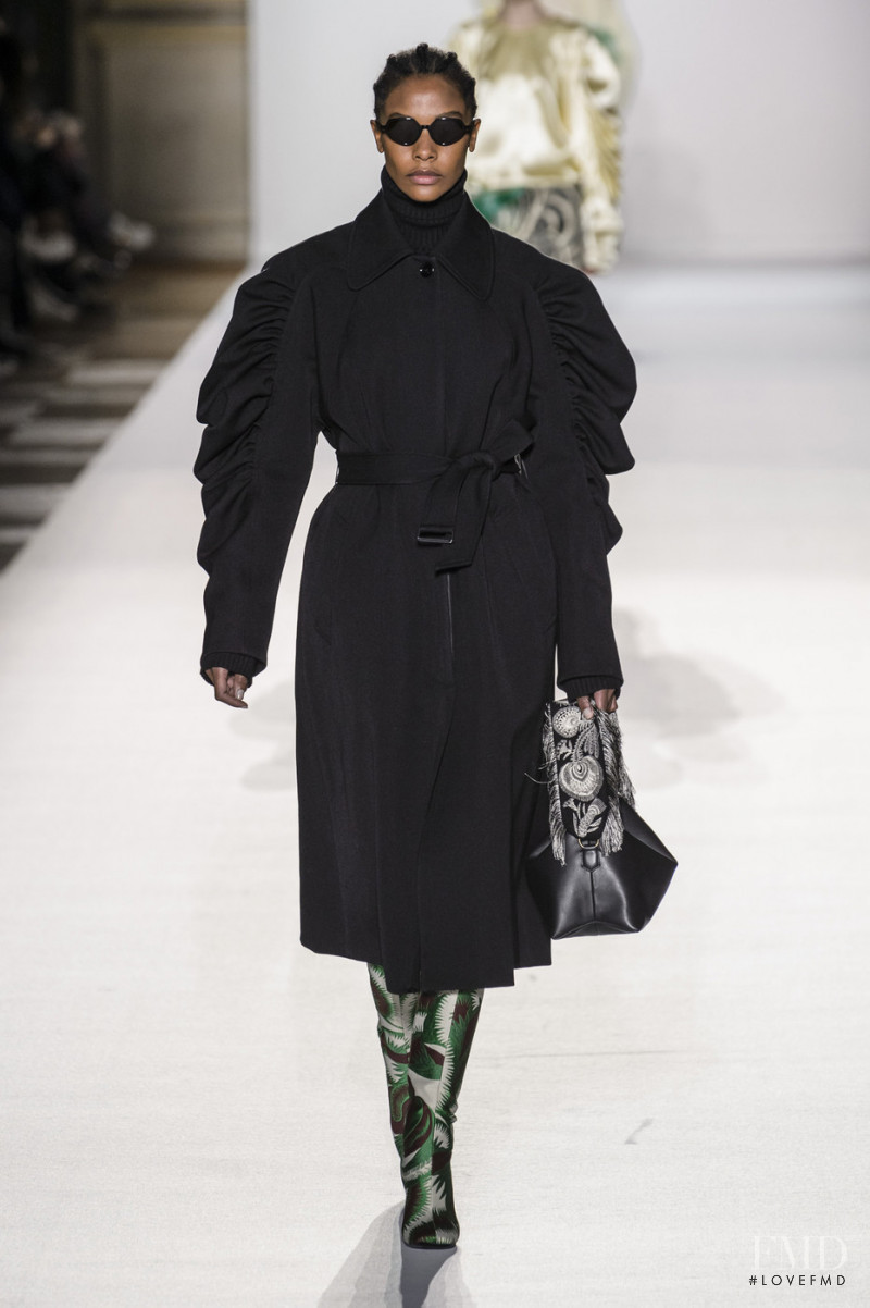 Karly Loyce featured in  the Dries van Noten fashion show for Autumn/Winter 2018