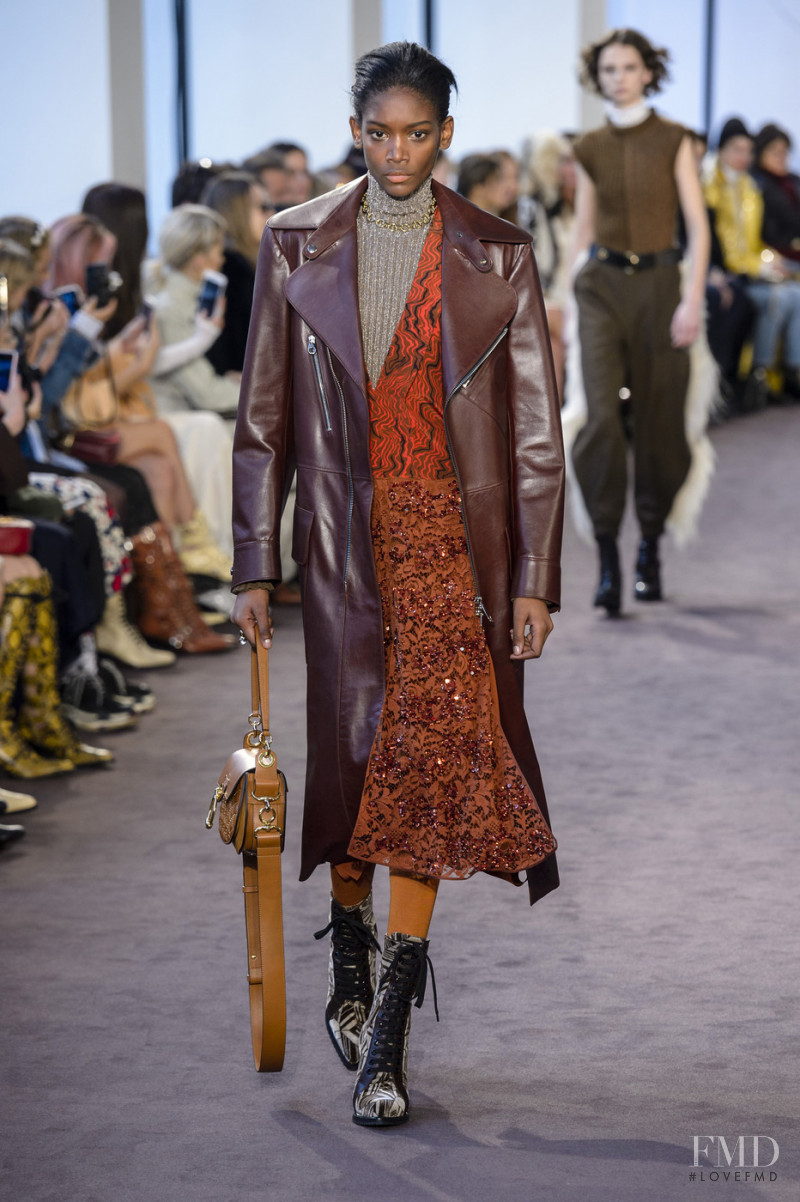 Elibeidy Dani featured in  the Chloe fashion show for Autumn/Winter 2018