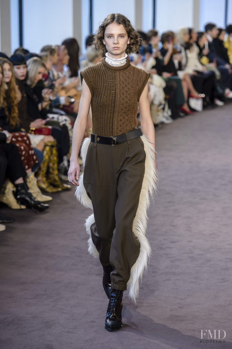 Giselle Norman featured in  the Chloe fashion show for Autumn/Winter 2018