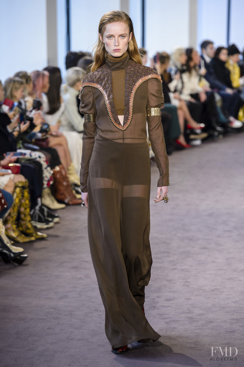 Rianne Van Rompaey featured in  the Chloe fashion show for Autumn/Winter 2018