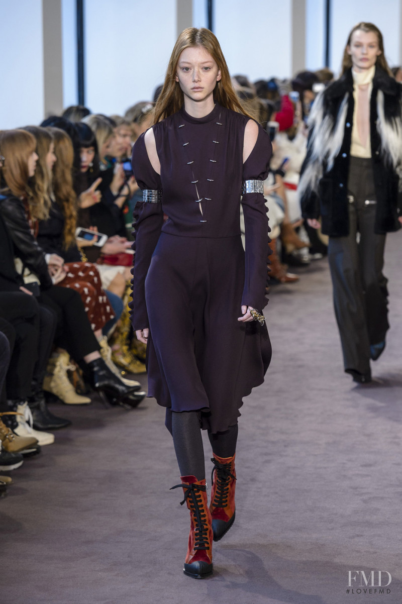 Sara Grace Wallerstedt featured in  the Chloe fashion show for Autumn/Winter 2018