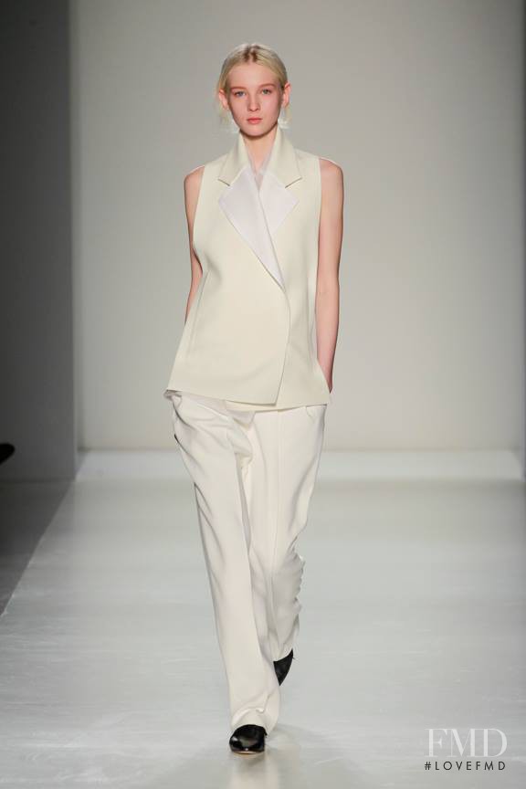 Nastya Sten featured in  the Victoria Beckham fashion show for Autumn/Winter 2014