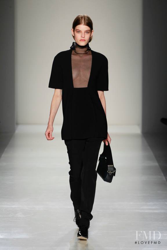 Kia Low featured in  the Victoria Beckham fashion show for Autumn/Winter 2014