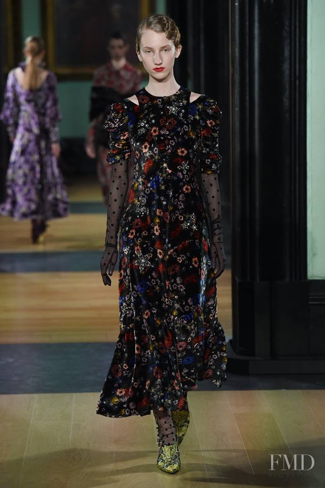 Anna Tihonchuk featured in  the Erdem fashion show for Autumn/Winter 2018