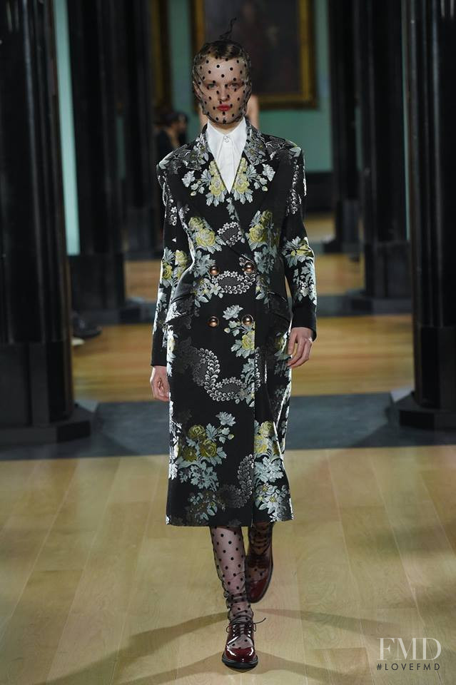 Hannah Motler featured in  the Erdem fashion show for Autumn/Winter 2018