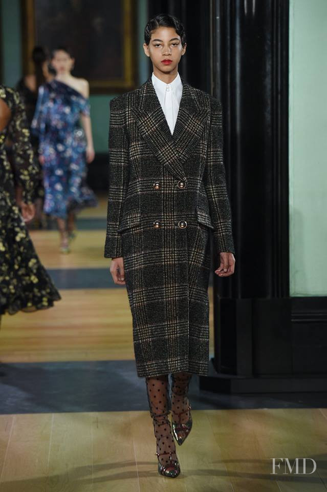 Rocio Marconi featured in  the Erdem fashion show for Autumn/Winter 2018