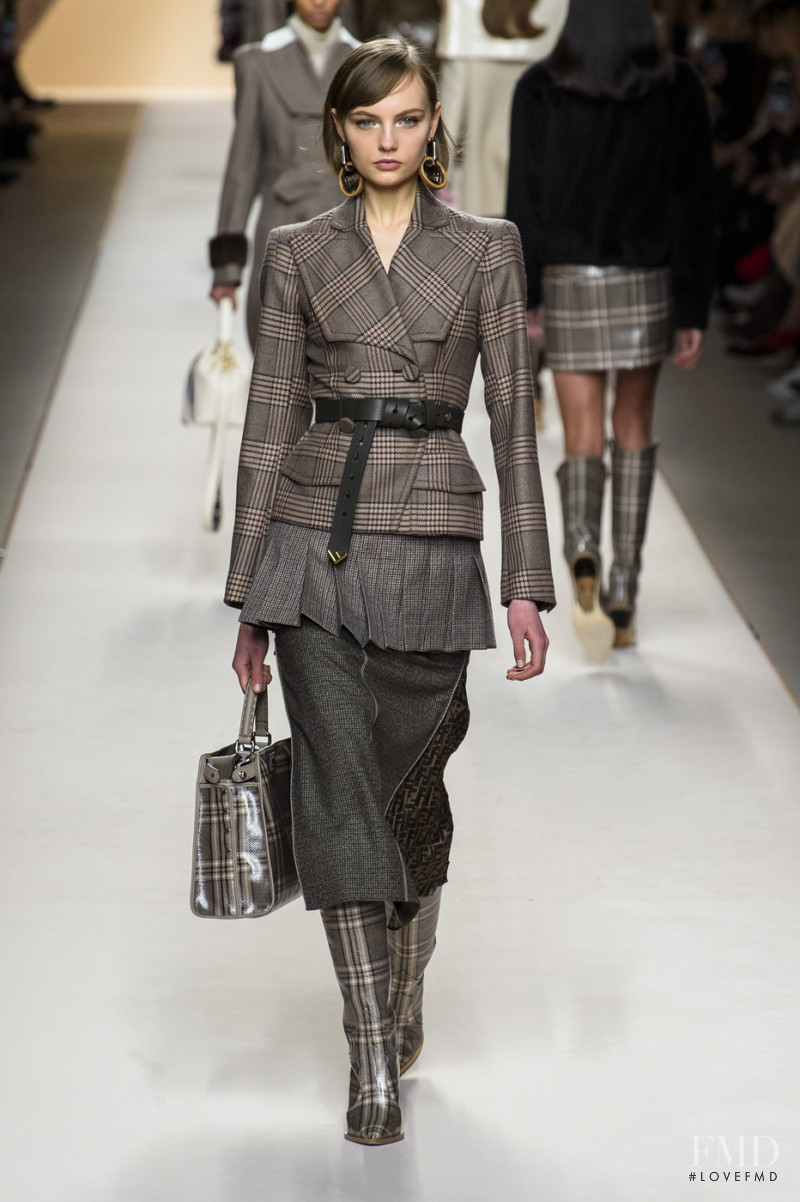 Fran Summers featured in  the Fendi fashion show for Autumn/Winter 2018