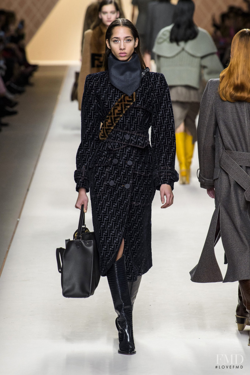 Yasmin Wijnaldum featured in  the Fendi fashion show for Autumn/Winter 2018