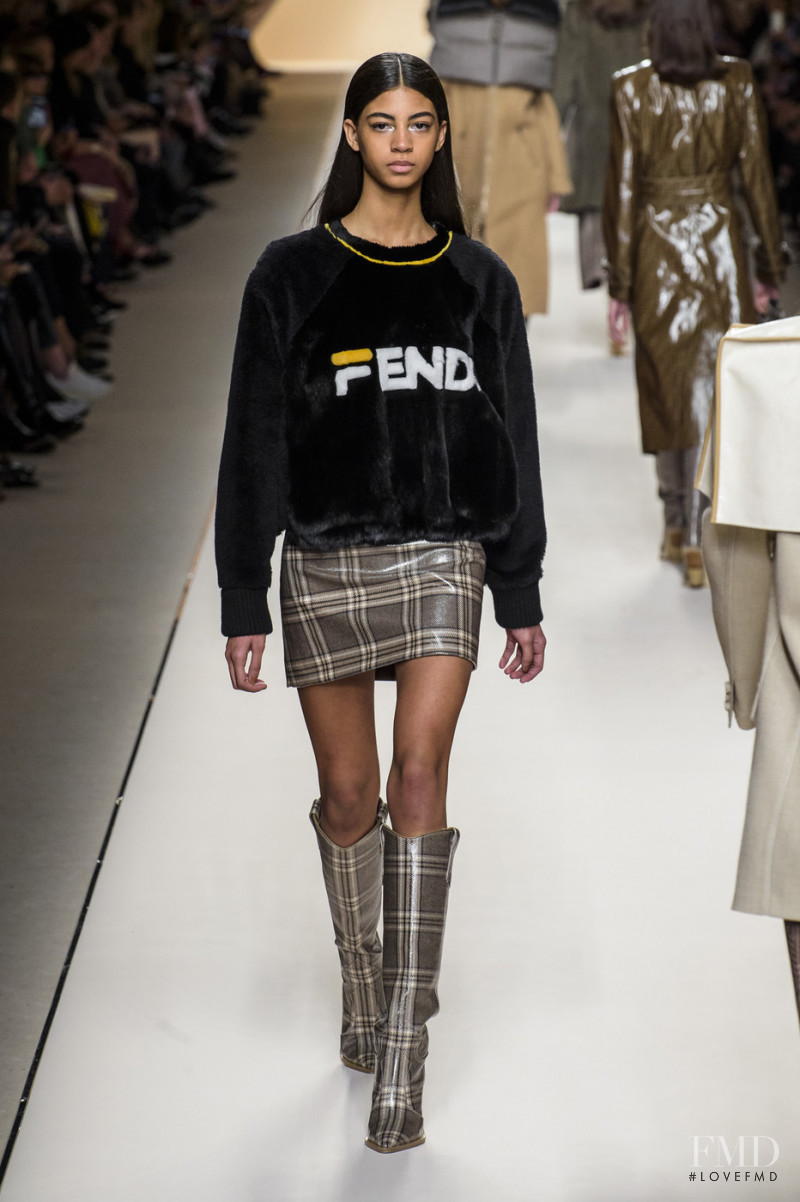 Rocio Marconi featured in  the Fendi fashion show for Autumn/Winter 2018