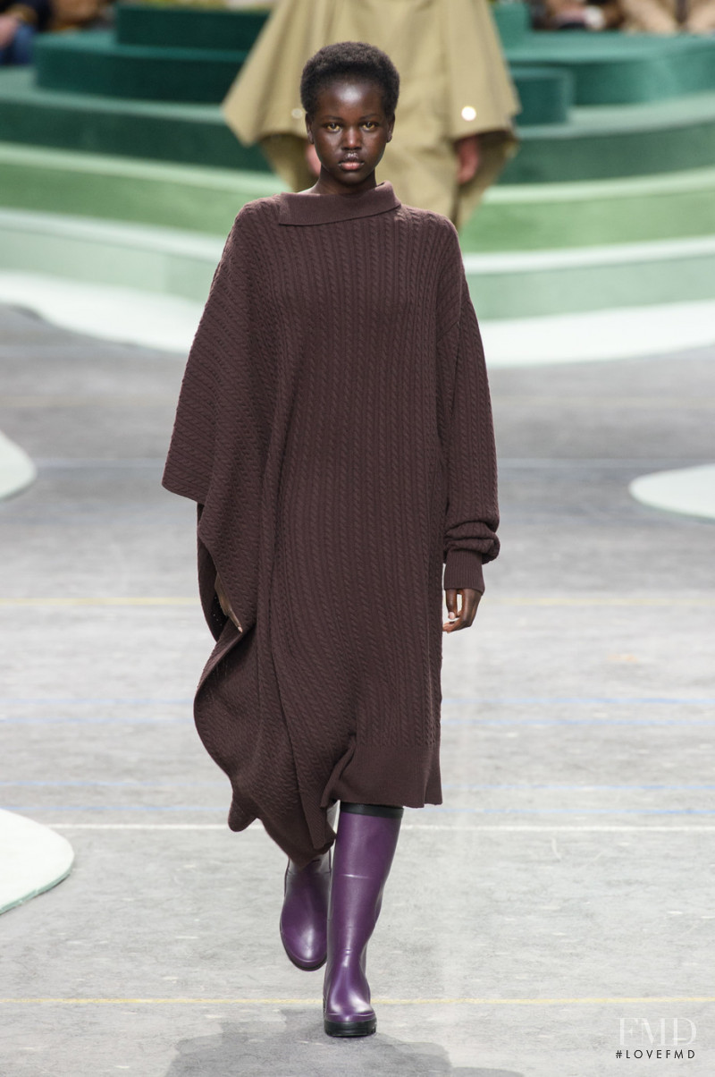 Adut Akech Bior featured in  the Lacoste fashion show for Autumn/Winter 2018