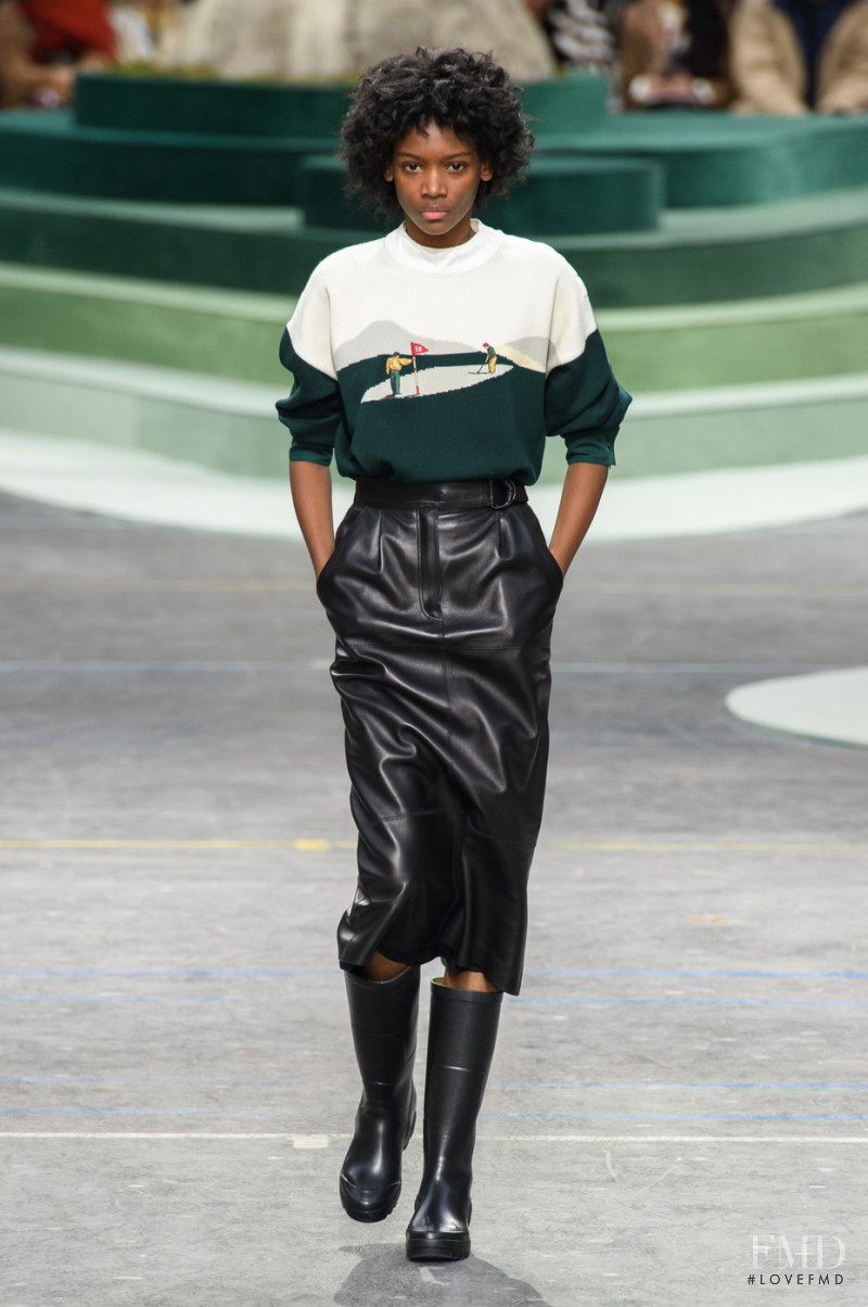 Elibeidy Dani featured in  the Lacoste fashion show for Autumn/Winter 2018