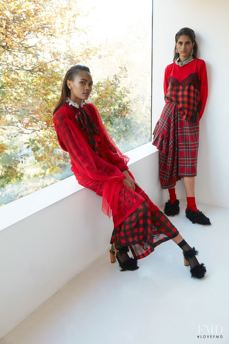 Stephanie Omorojor featured in  the Preen by Thornton Bregazzi lookbook for Pre-Fall 2018