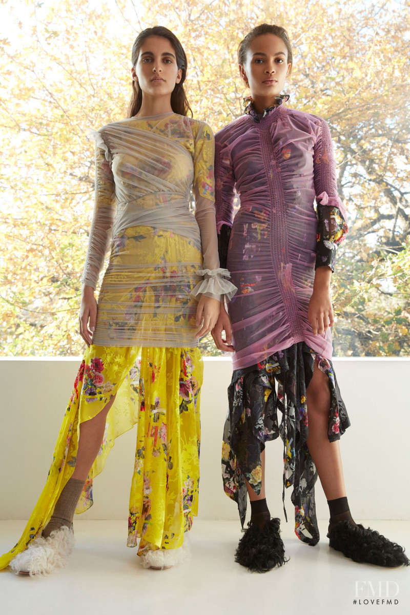 Stephanie Omorojor featured in  the Preen by Thornton Bregazzi lookbook for Pre-Fall 2018