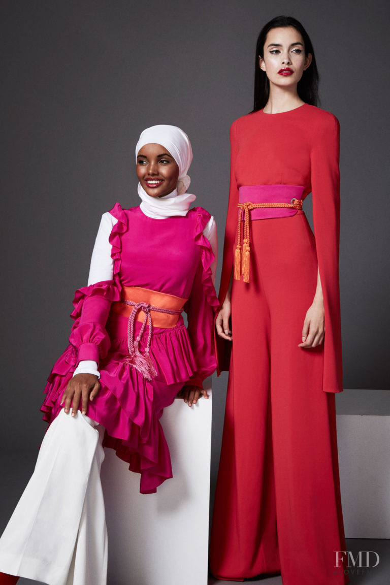 Halima Aden featured in  the Sem Sem lookbook for Spring/Summer 2018