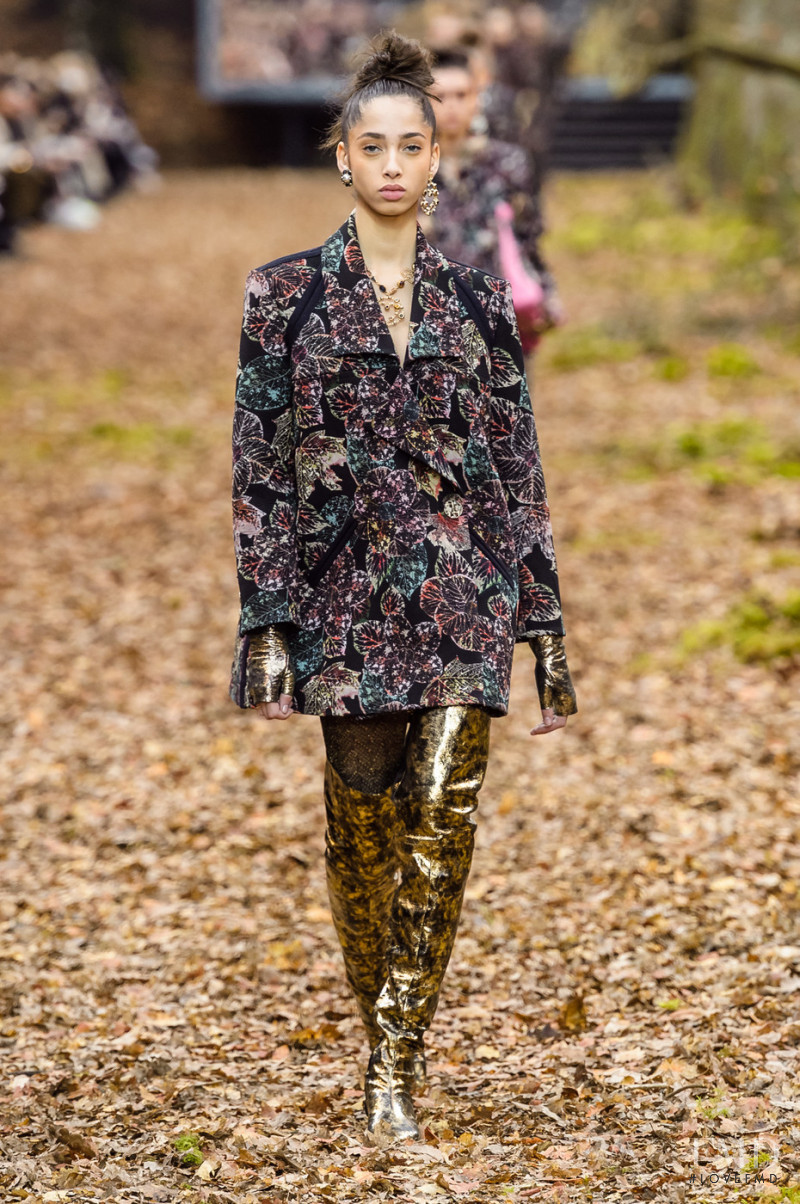 Yasmin Wijnaldum featured in  the Chanel fashion show for Autumn/Winter 2018