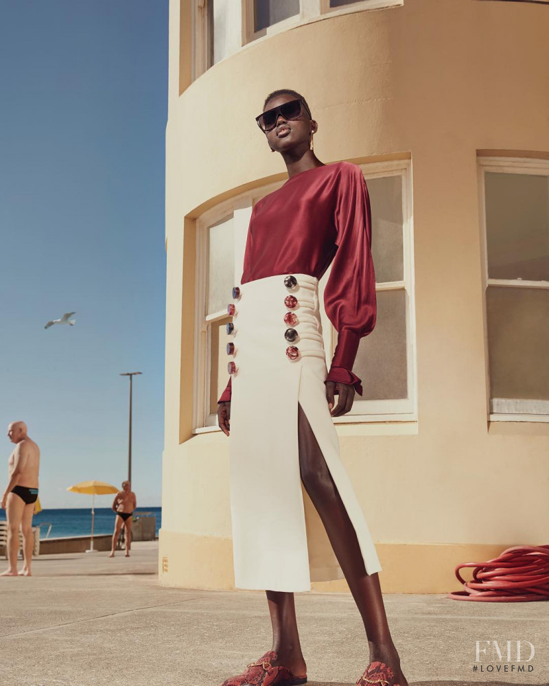 Adut Akech Bior featured in  the David Jones advertisement for Spring/Summer 2017