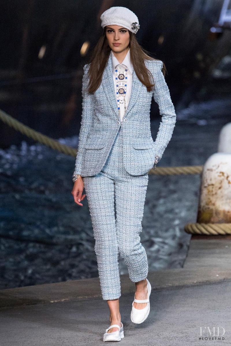 Camille Hurel featured in  the Chanel La Pausa fashion show for Resort 2019