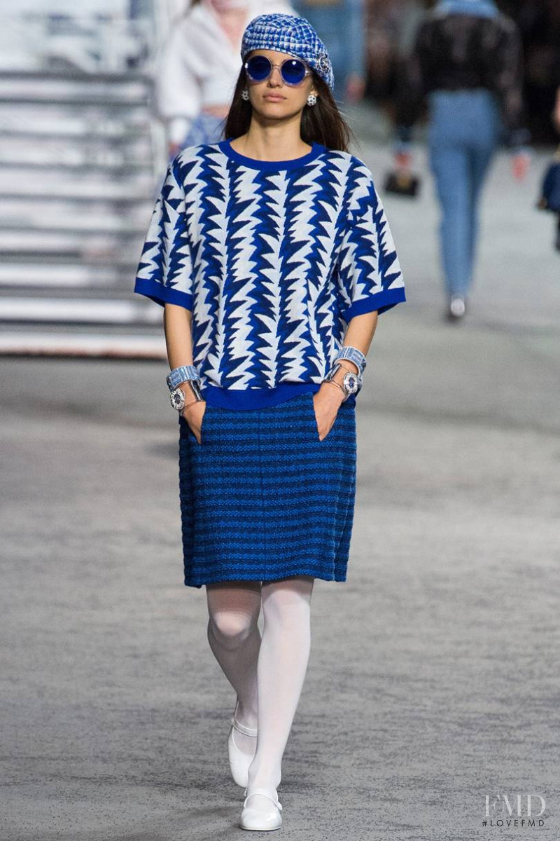 Milagros Pineiro featured in  the Chanel La Pausa fashion show for Resort 2019