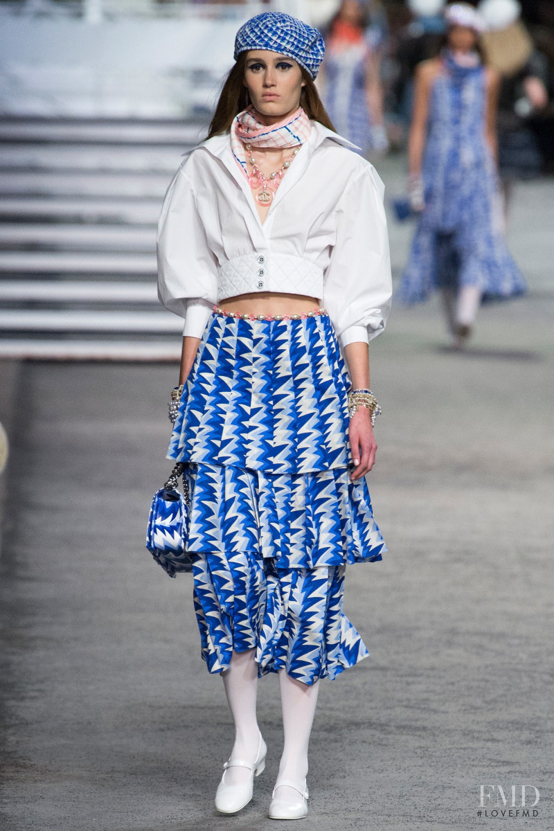 Nina Fresneau featured in  the Chanel La Pausa fashion show for Resort 2019