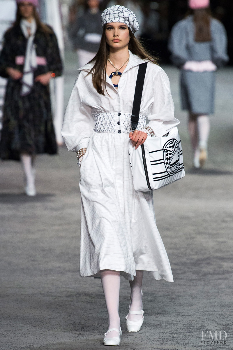 Noortje Haak featured in  the Chanel La Pausa fashion show for Resort 2019