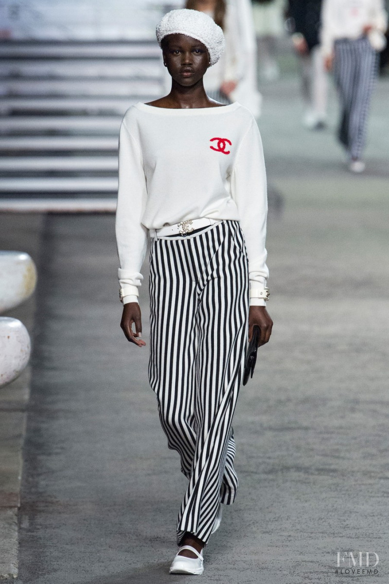 Adut Akech Bior featured in  the Chanel La Pausa fashion show for Resort 2019