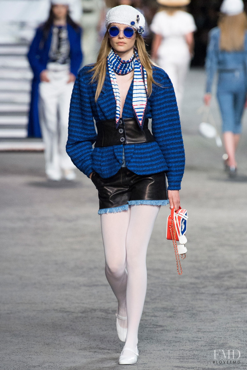 Roos Abels featured in  the Chanel La Pausa fashion show for Resort 2019