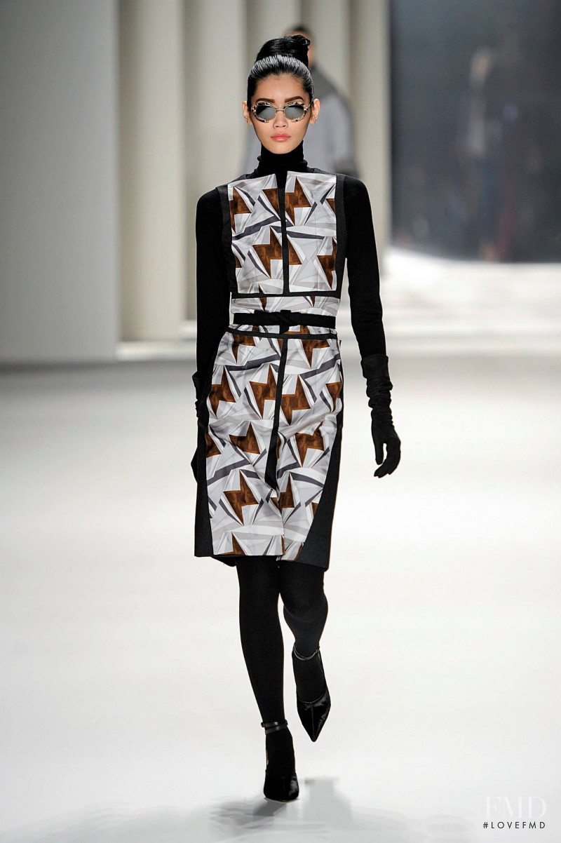 Ming Xi featured in  the Carolina Herrera fashion show for Autumn/Winter 2014