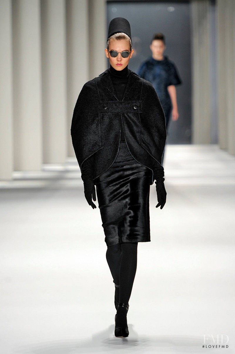 Karlie Kloss featured in  the Carolina Herrera fashion show for Autumn/Winter 2014