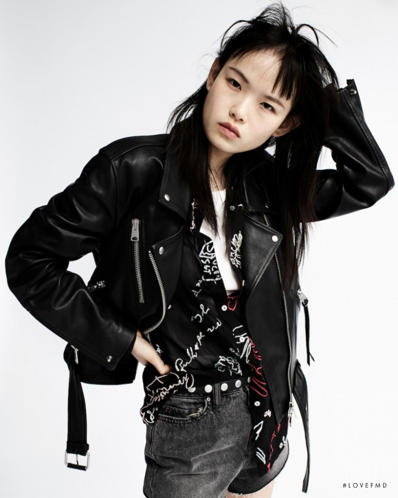 Xie Chaoyu featured in  the AllSaints Biker  fashion show for Spring/Summer 2018