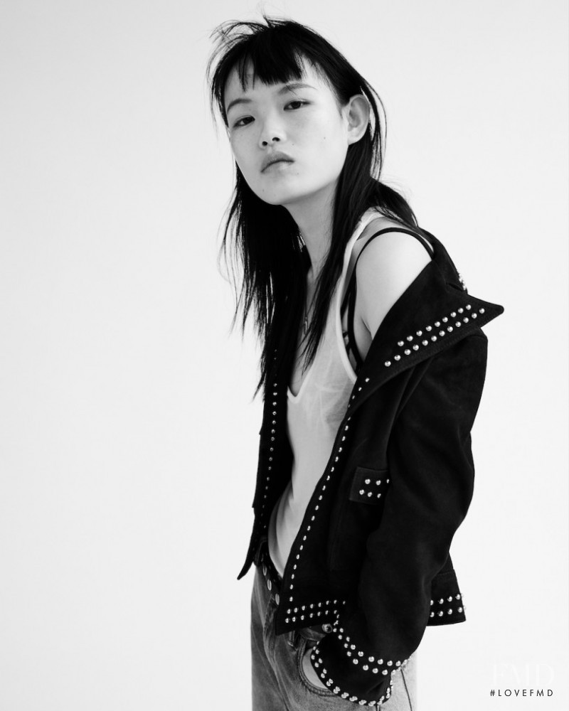 Xie Chaoyu featured in  the AllSaints Biker  fashion show for Spring/Summer 2018