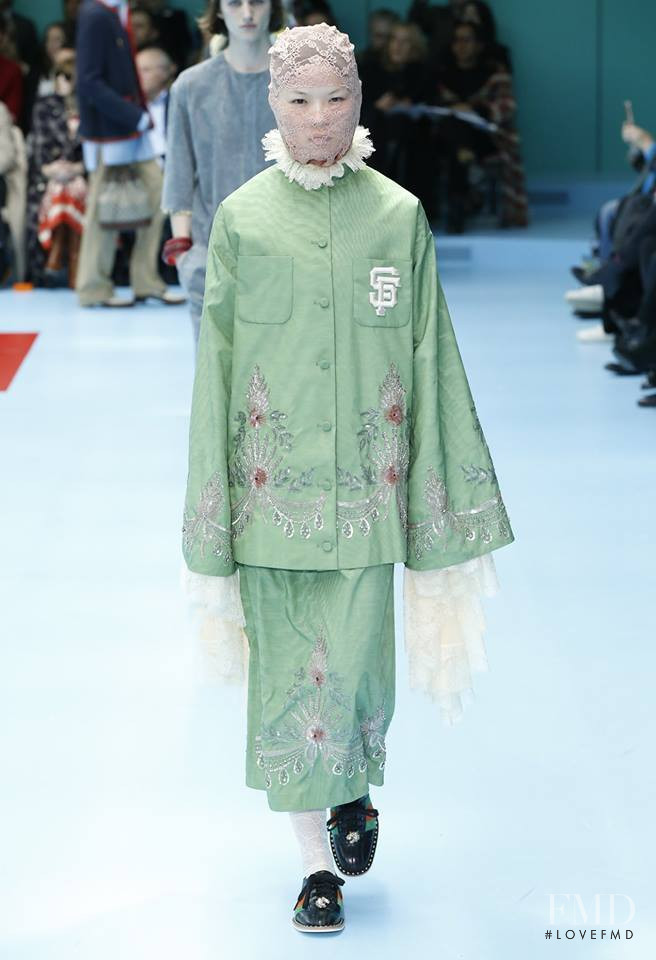 Xie Chaoyu featured in  the Gucci fashion show for Autumn/Winter 2018