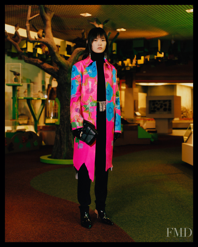 Xie Chaoyu featured in  the Christopher Kane lookbook for Pre-Fall 2018