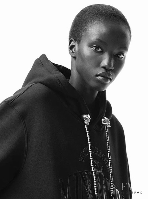 Anok Yai featured in  the Nike X Riccardo Tisci  advertisement for Spring/Summer 2018
