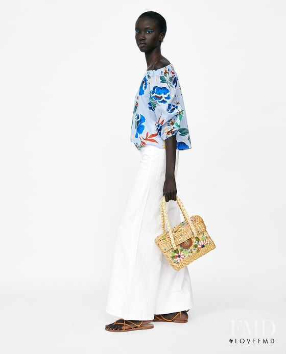 Anok Yai featured in  the Zara lookbook for Summer 2018