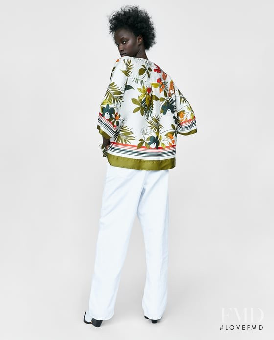 Anok Yai featured in  the Zara lookbook for Summer 2018