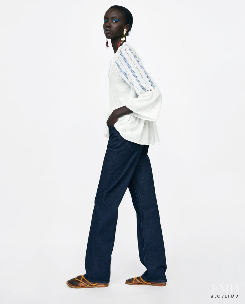 Anok Yai featured in  the Zara lookbook for Summer 2018