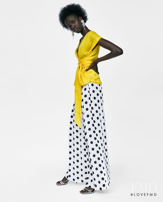 Anok Yai featured in  the Zara lookbook for Summer 2018