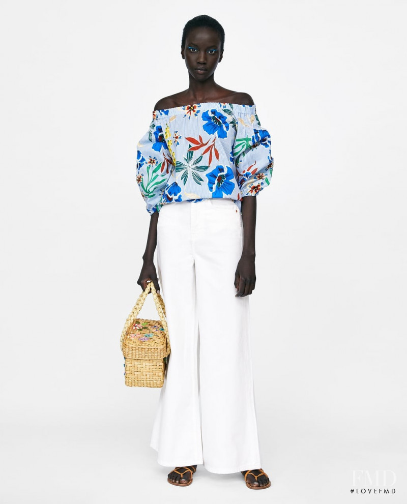 Anok Yai featured in  the Zara lookbook for Summer 2018