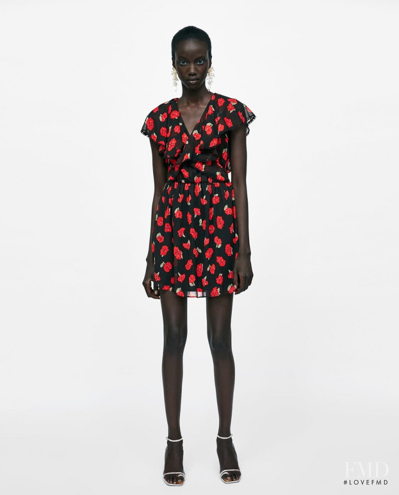 Anok Yai featured in  the Zara lookbook for Summer 2018